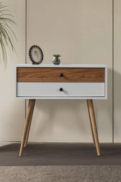 Hanah Home Vita 5204 Cómoda Blanco y Nogal